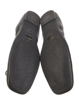 Stuart Weitzman Leather Bow Accents Ballet Flats