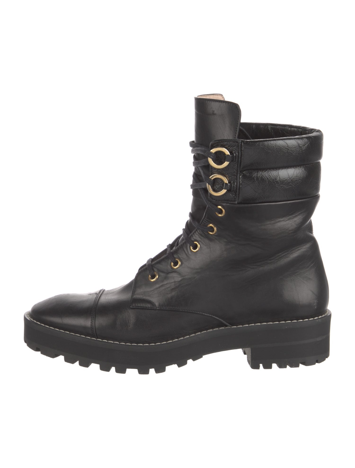 Stuart Weitzman Leather Combat Boots