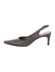 Stuart Weitzman Embossed Leather Animal Print Slingback Pumps