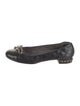 Stuart Weitzman Leather Chain-Link Accents Flats