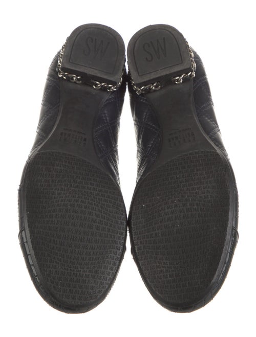 Stuart Weitzman Leather Chain-Link Accents Flats