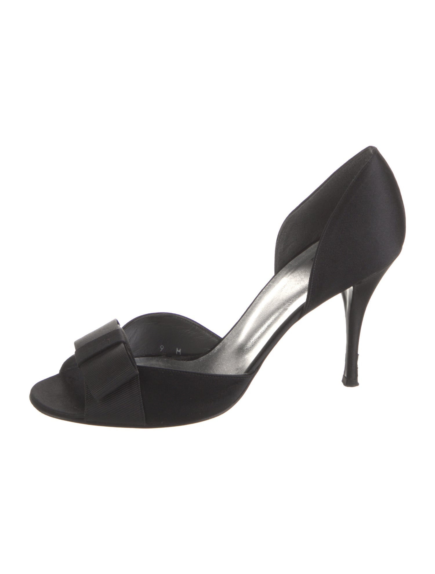 Stuart Weitzman Satin Bow Accents Sandals