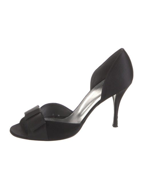 Stuart Weitzman Satin Bow Accents Sandals
