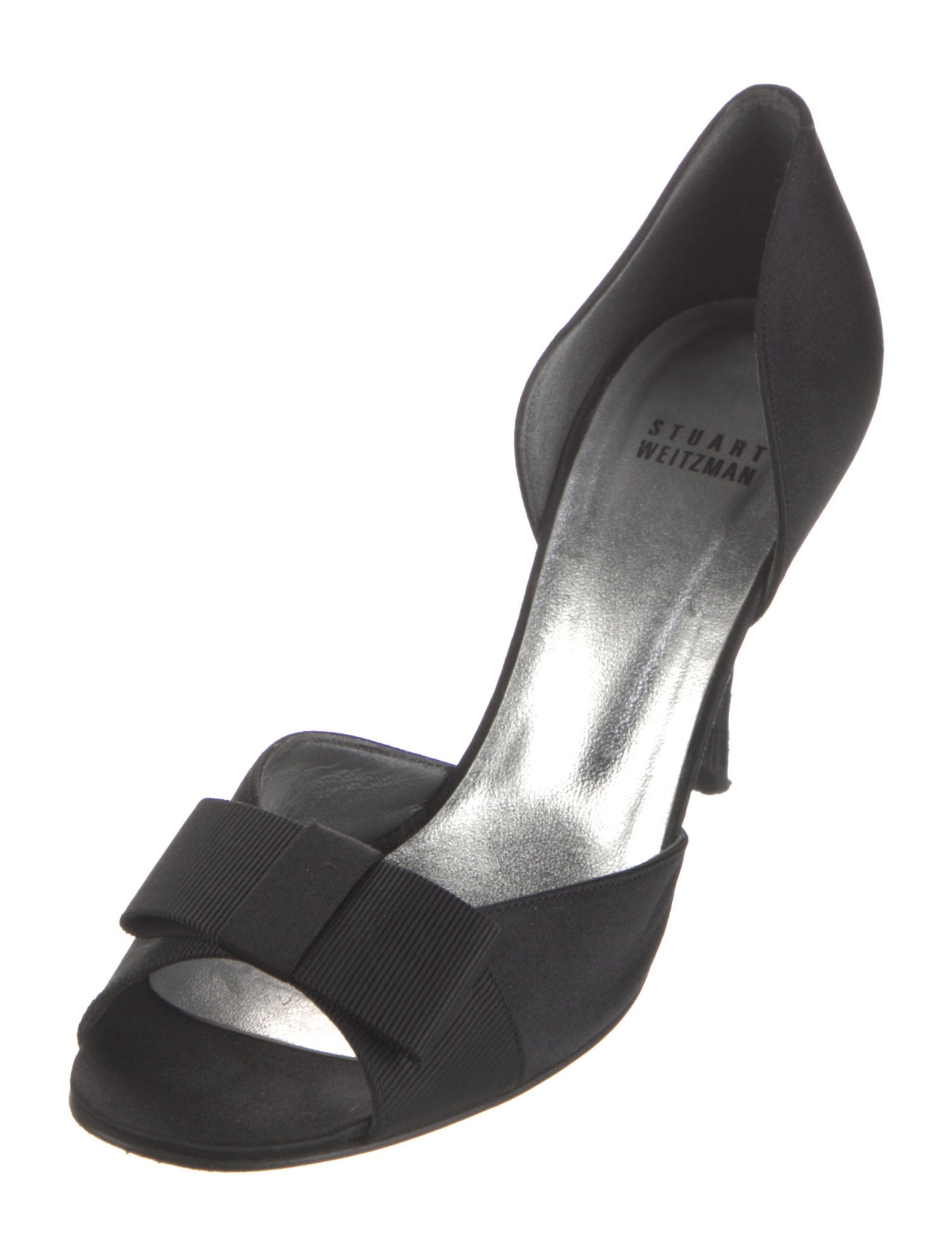 Stuart Weitzman Satin Bow Accents Sandals