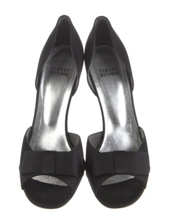 Stuart Weitzman Satin Bow Accents Sandals