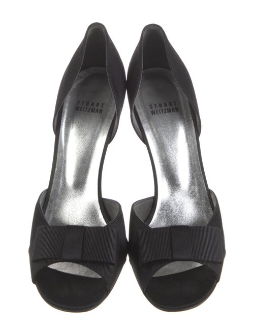 Stuart Weitzman Satin Bow Accents Sandals