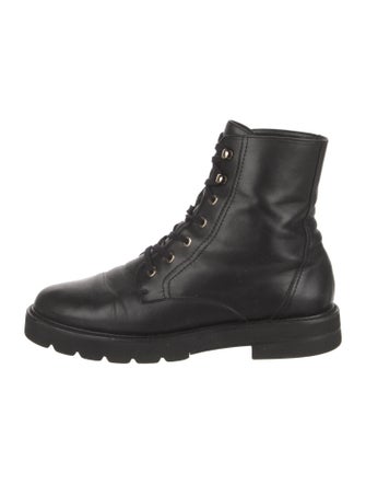 Stuart Weitzman Leather Combat Boots