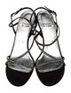 Stuart Weitzman Satin Crystal Embellishments Slingback Sandals