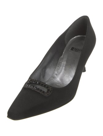 Stuart Weitzman Suede Crystal Embellishments Pumps