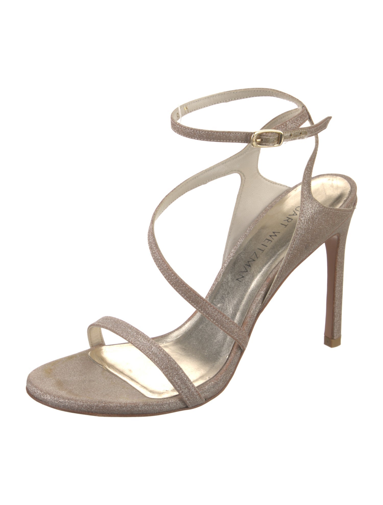 Stuart Weitzman Glitter Glitter Accents Sandals