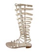 Stuart Weitzman Leather Studded Accents Gladiator Sandals