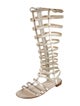 Stuart Weitzman Leather Studded Accents Gladiator Sandals