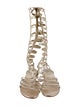 Stuart Weitzman Leather Studded Accents Gladiator Sandals