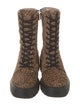 Stuart Weitzman Ponyhair Animal Print Combat Boots