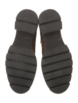 Stuart Weitzman Ponyhair Animal Print Combat Boots