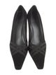Stuart Weitzman Suede Grosgrain Trim Pumps