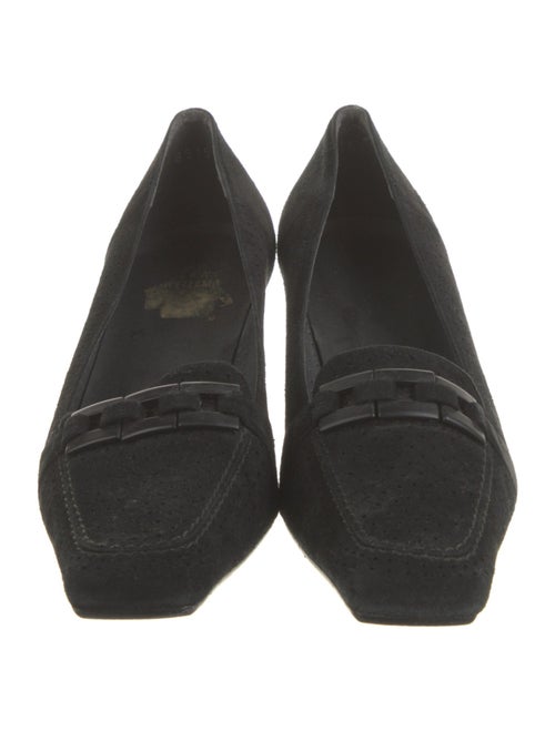 Stuart Weitzman Suede Lasercut Accents Pumps