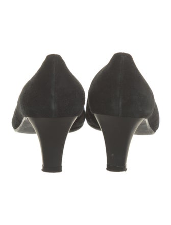 Stuart Weitzman Suede Lasercut Accents Pumps