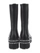 Stuart Weitzman Leather Studded Accents Chelsea Boots