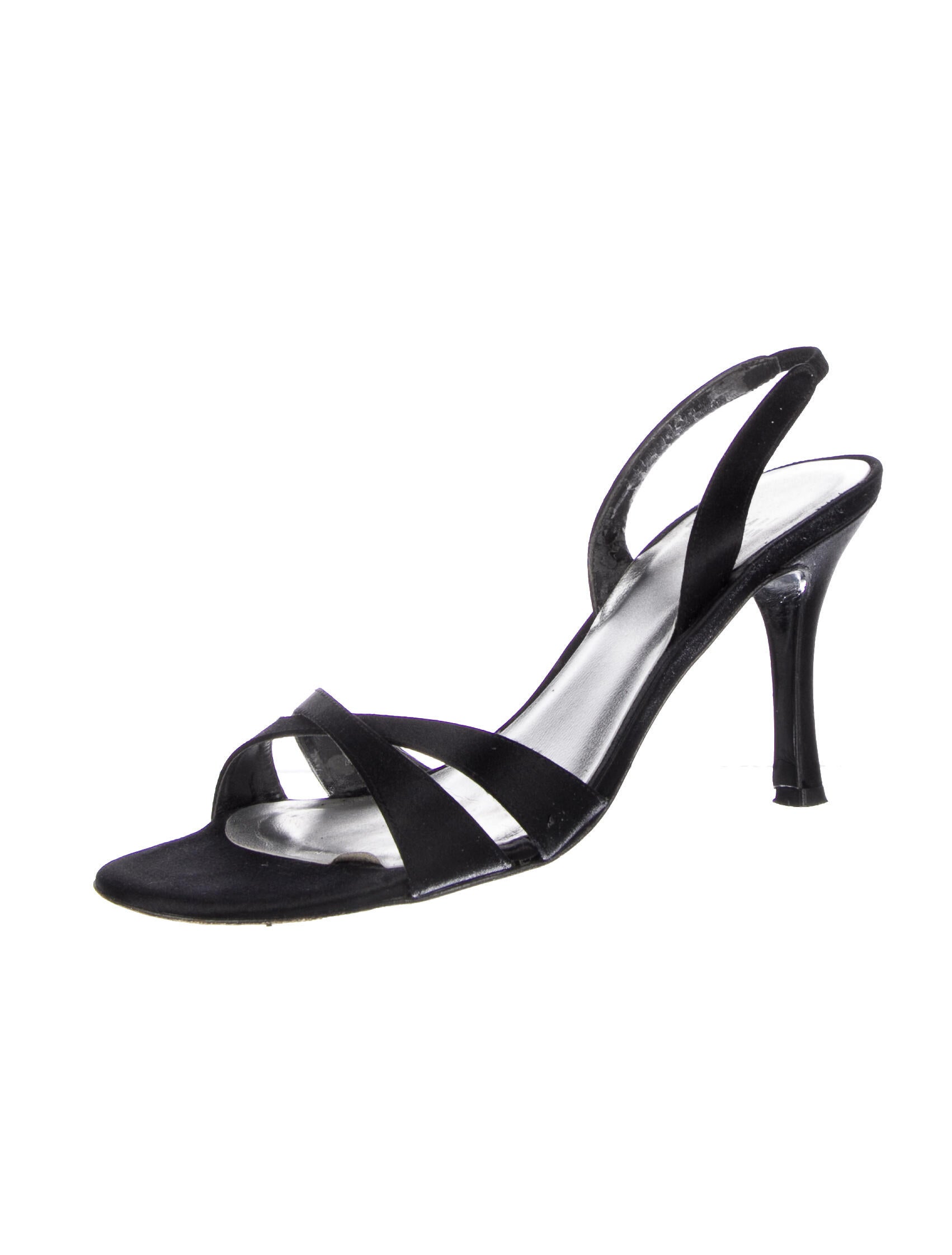 Stuart Weitzman Satin Slingback Sandals
