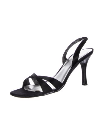 Stuart Weitzman Satin Slingback Sandals