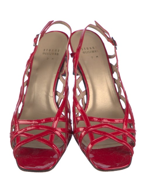 Stuart Weitzman Patent Leather Slingback Sandals