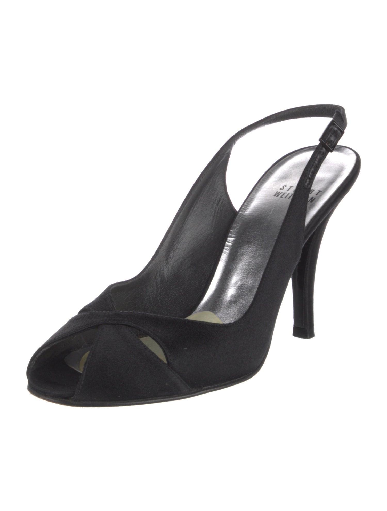 Stuart Weitzman Satin Slingback Pumps