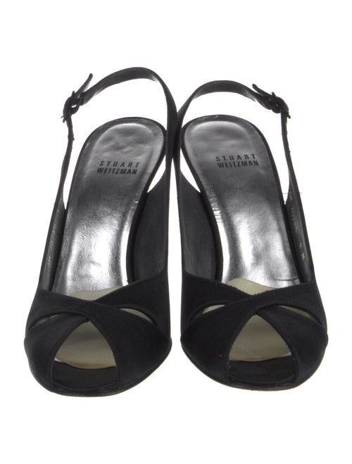 Stuart Weitzman Satin Slingback Pumps