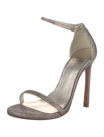 Stuart Weitzman Glitter Glitter Accents Sandals