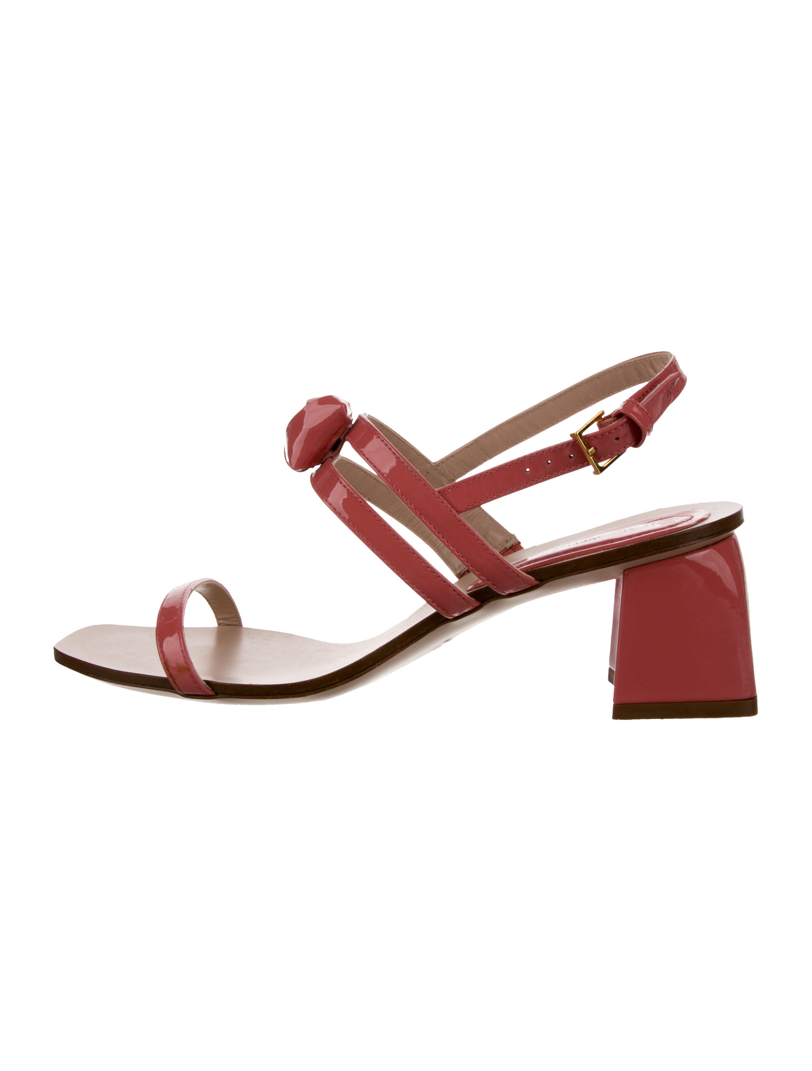 Stuart Weitzman Patent Leather Slingback Sandals