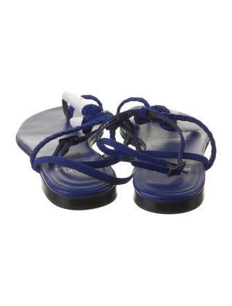 Stuart Weitzman Suede T-Strap Sandals