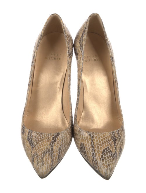 Stuart Weitzman Leather Animal Print Pumps