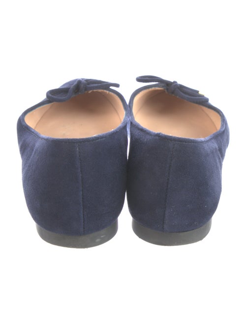 Stuart Weitzman Suede Bow Accents Ballet Flats