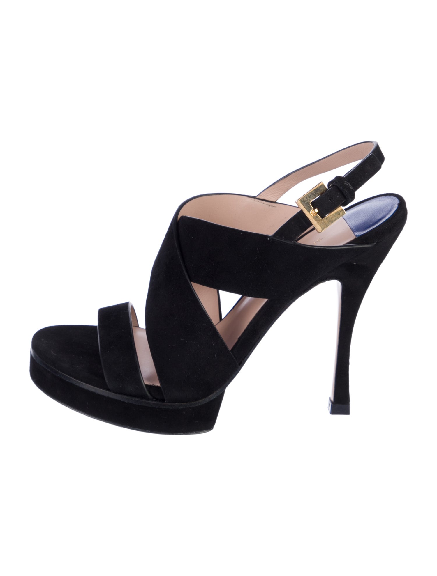 Stuart Weitzman Suede Slingback Sandals