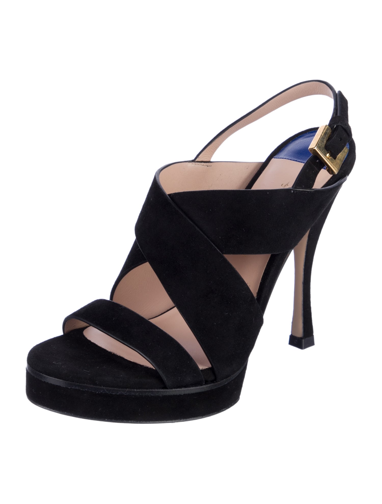 Stuart Weitzman Suede Slingback Sandals