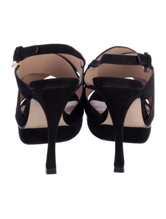 Stuart Weitzman Suede Slingback Sandals