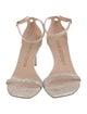 Stuart Weitzman Faux Pearl Accents Glitter Sandals