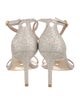 Stuart Weitzman Faux Pearl Accents Glitter Sandals