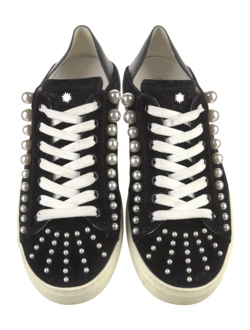 Stuart Weitzman Suede Studded Accents Sneakers