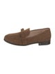Stuart Weitzman Suede Bow Accents Loafers