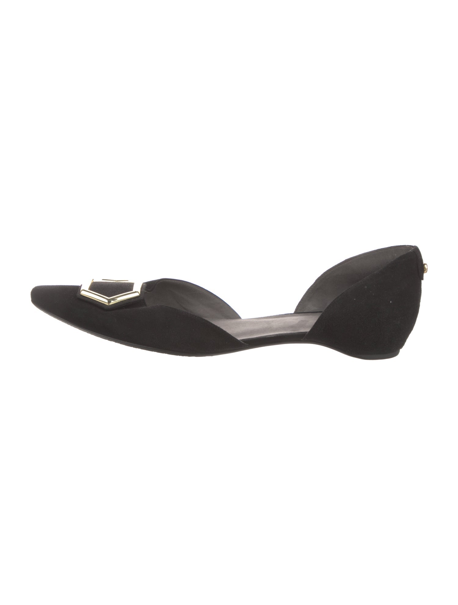 Stuart Weitzman Suede D'Orsay Flats