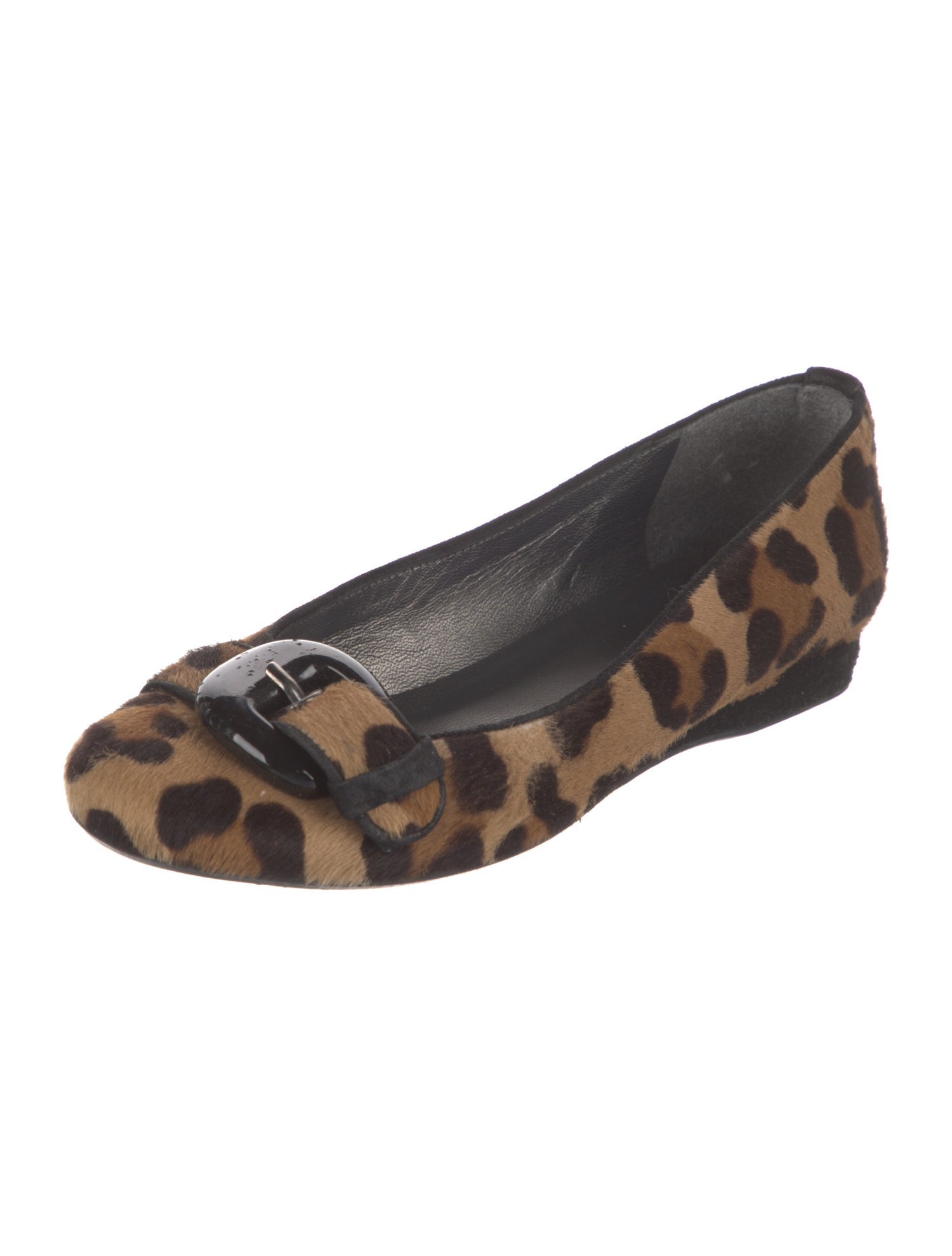 Stuart Weitzman Ponyhair Animal Print Flats