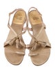 Stuart Weitzman Nylon Glitter Accents Slingback Sandals