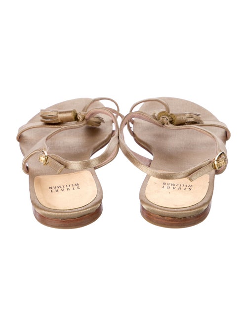 Stuart Weitzman Nylon Glitter Accents Slingback Sandals