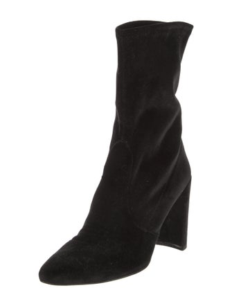Stuart Weitzman Velvet Sock Boots