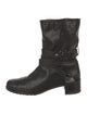 Stuart Weitzman Leather Moto Boots