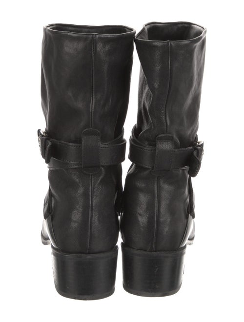 Stuart Weitzman Leather Moto Boots
