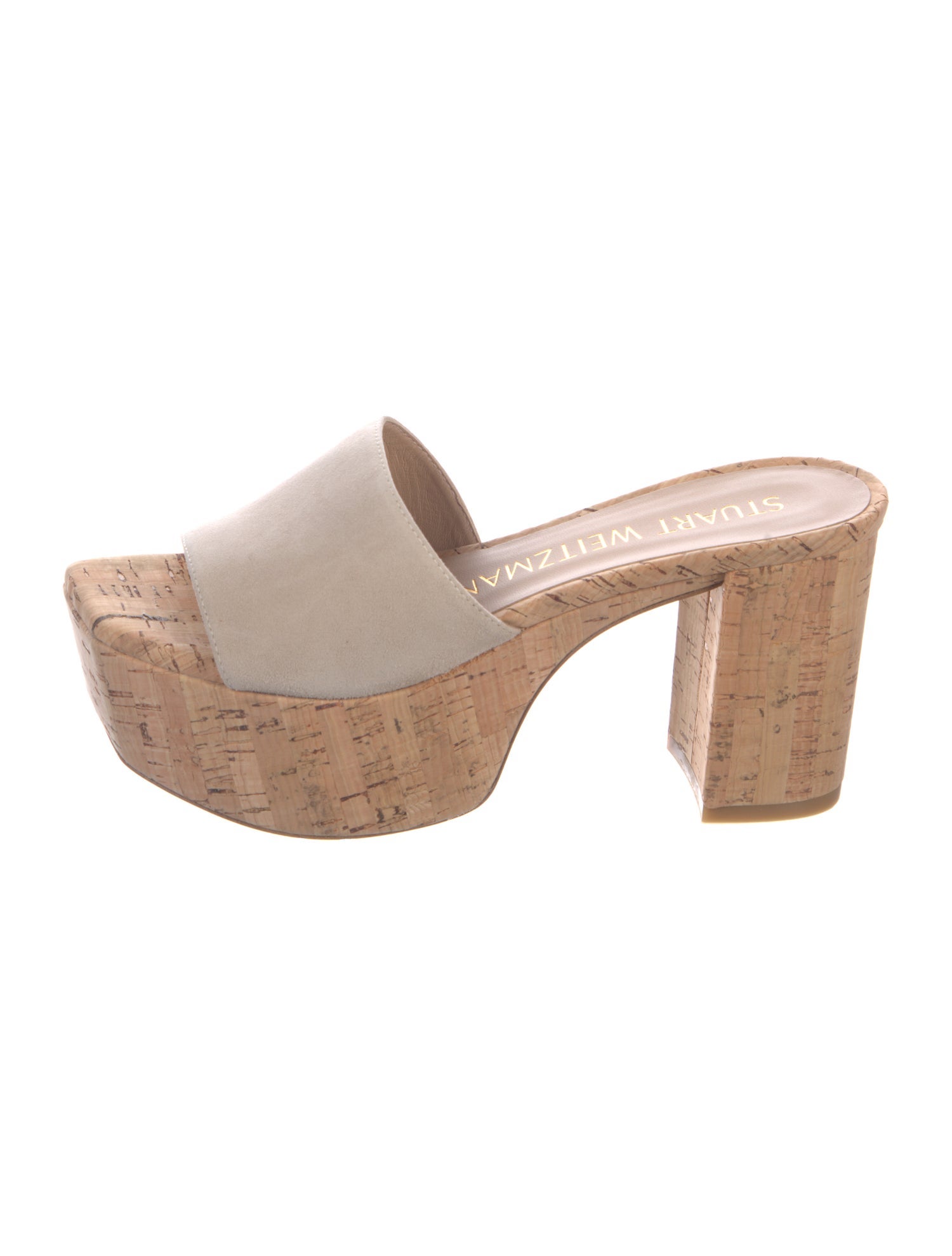 Stuart Weitzman Suede Slides