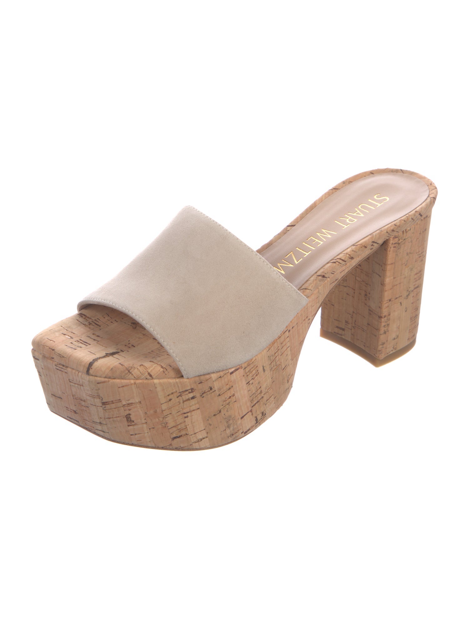 Stuart Weitzman Suede Slides