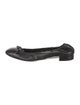 Stuart Weitzman Leather Bow Accents Ballet Flats